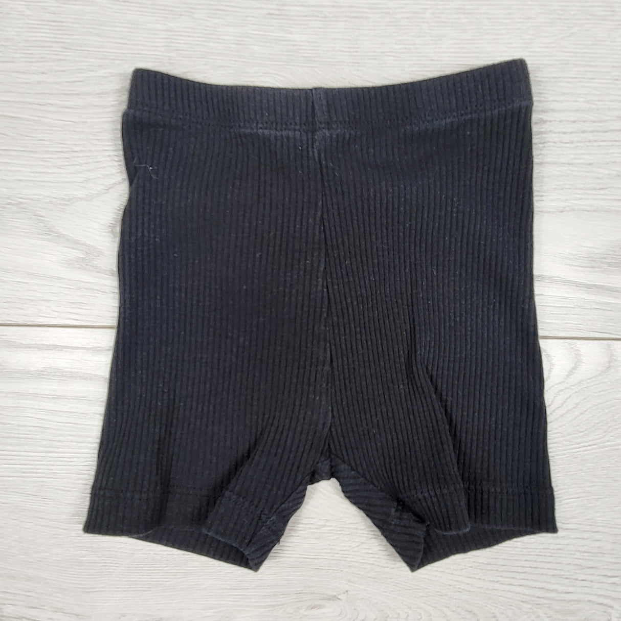 Old Navy black ribbed bicycle shorts. Size 18-24 months