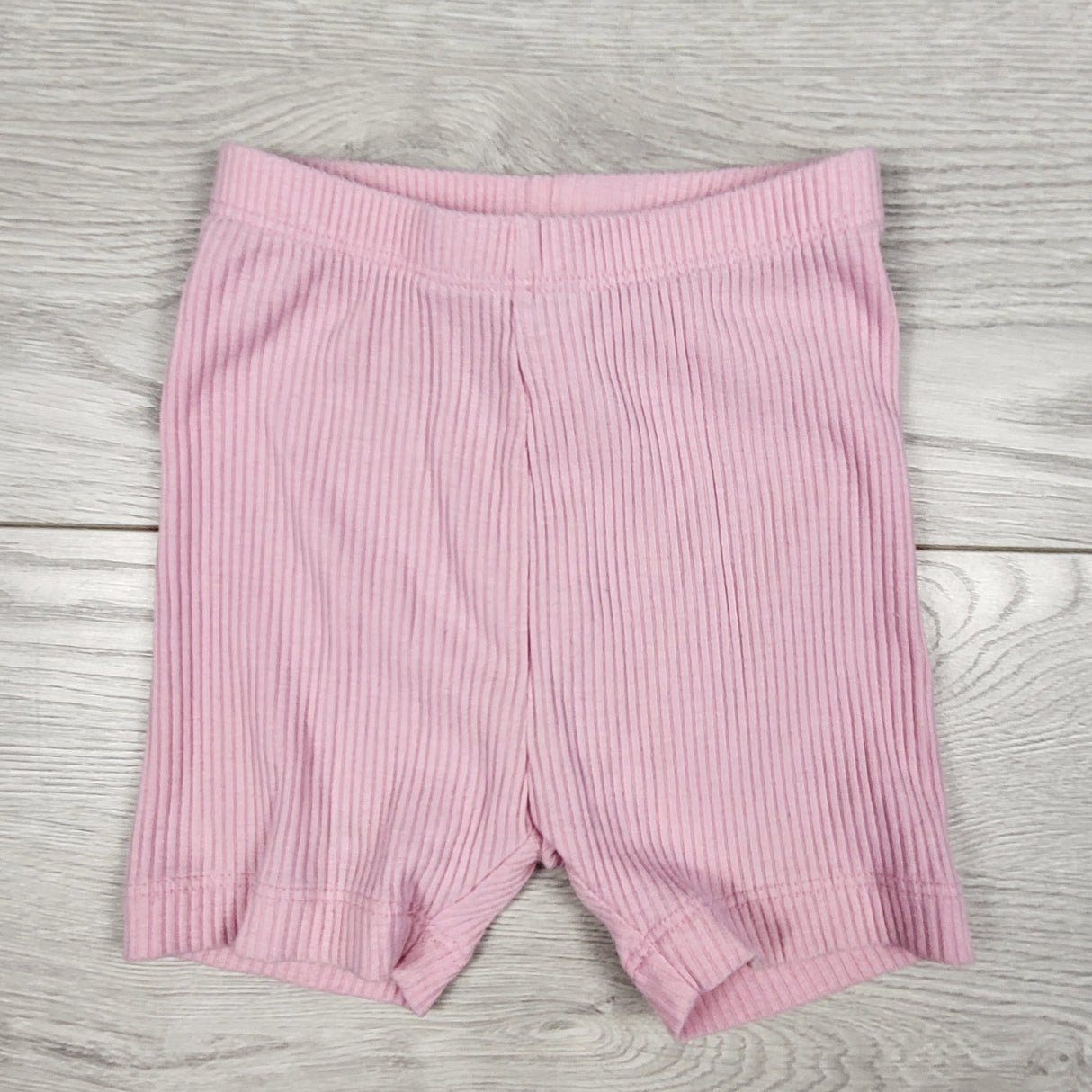 Old Navy pink ribbed bicycle shorts. Size 18-24 months