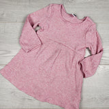 Old Navy pink rib knit sweater dress with sparkles. Size 18-24 months