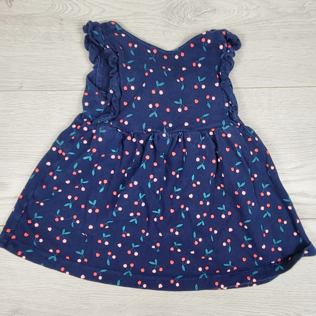 Carters navy dress with cherries. Size 18 months
