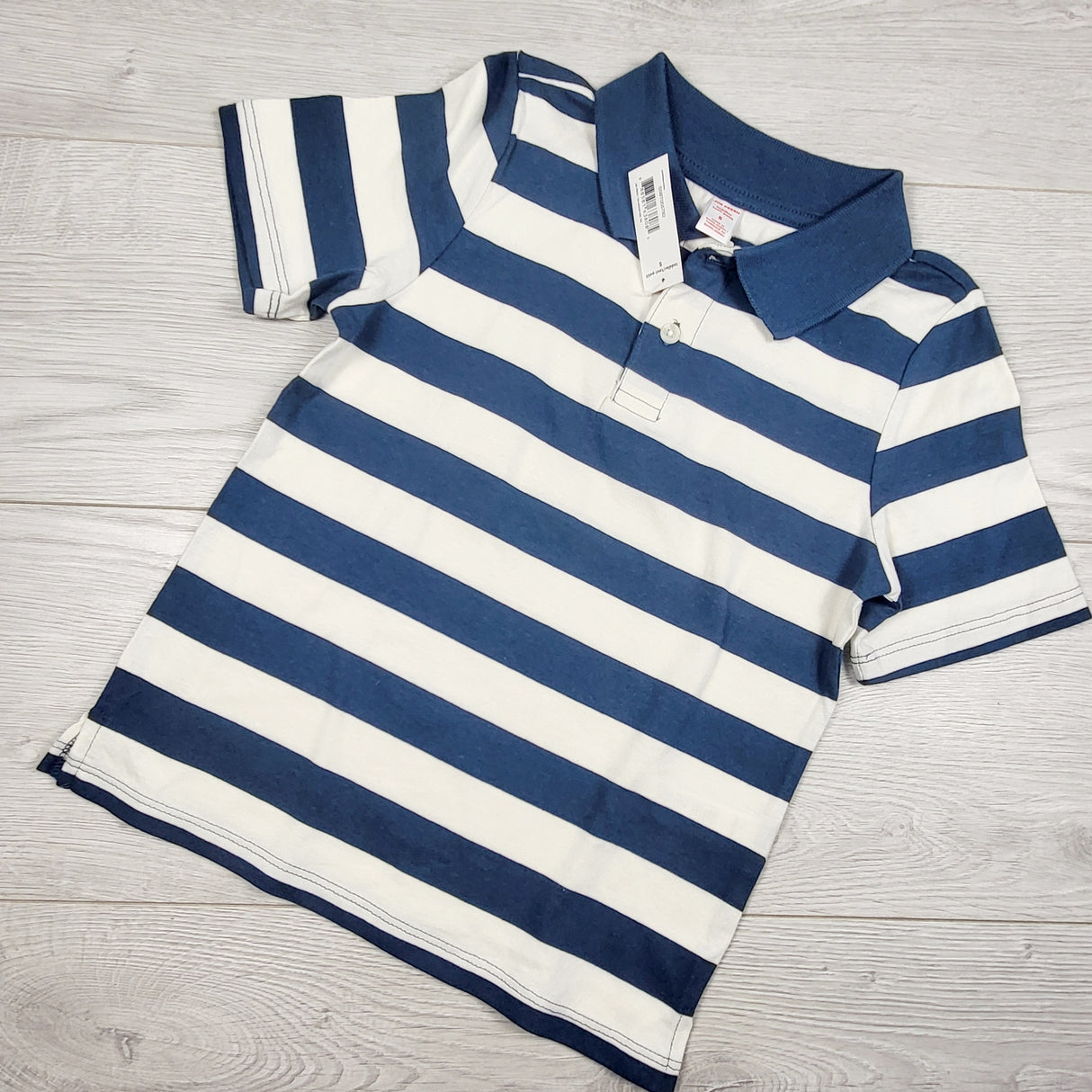 NEW - Joe blue striped collared t-shirt. Size 5T