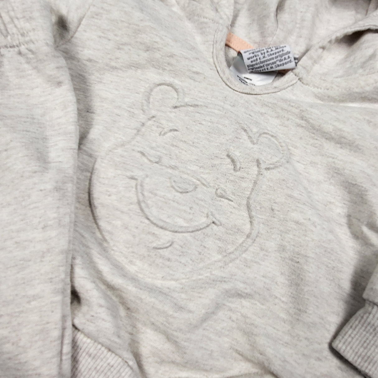 Grey Winnie the Pooh 2pc hoodie set. Size 6 months