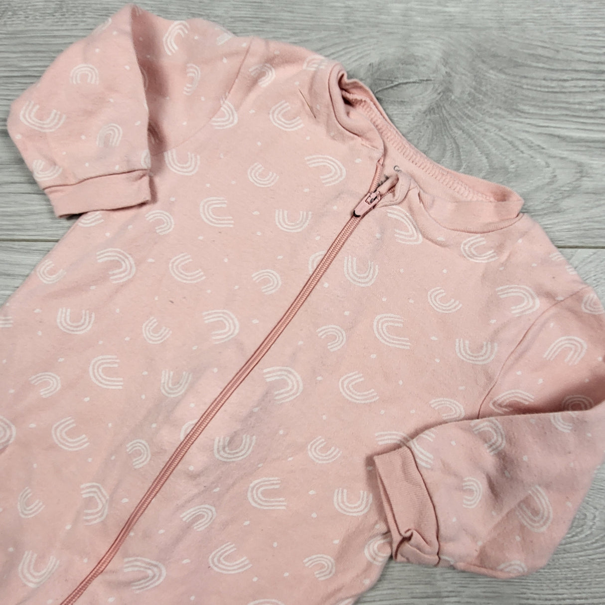 George pink zippered rainbow sleeper. Size 6-12 months