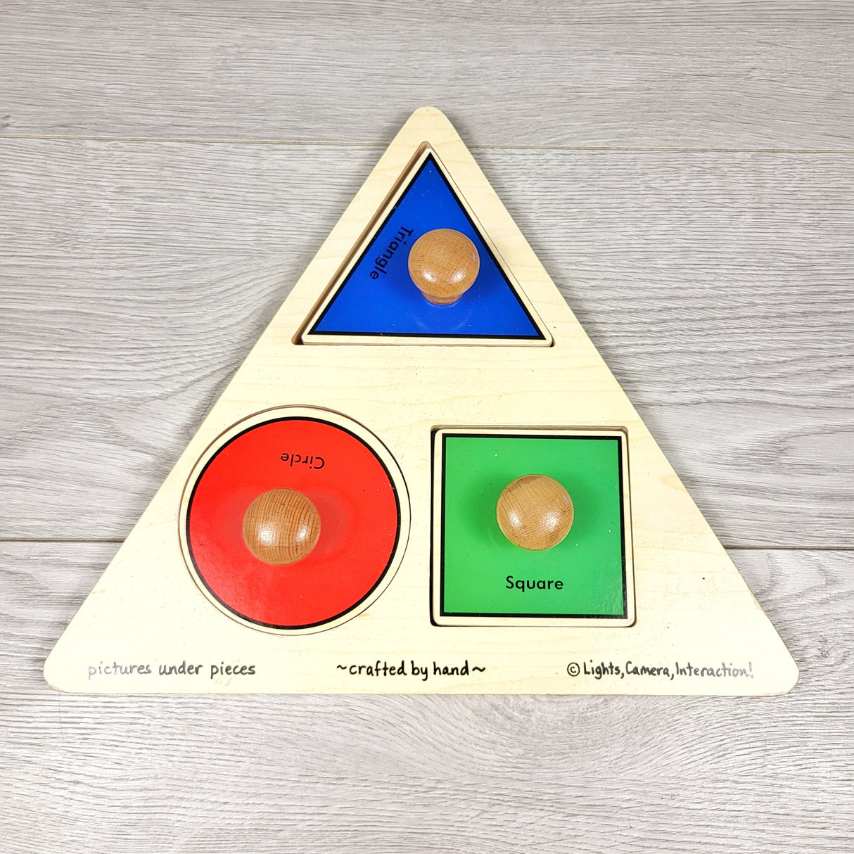 Melissa and Doug wooden shapes peg puzzle