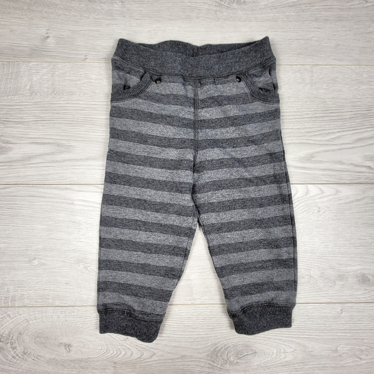 Joe grey striped joggers. Size 12-18 months