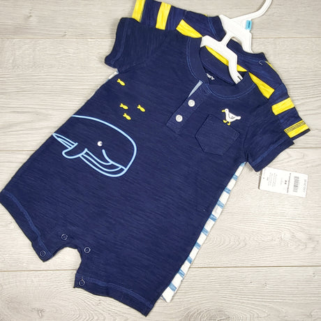 NEW - Carters 2pc romper set. Size 6 months