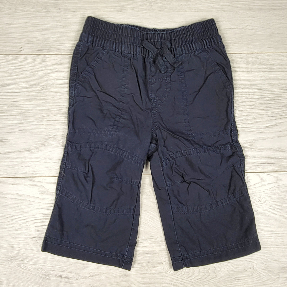 Joe navy pull-on twill pants. Size 3-6 months