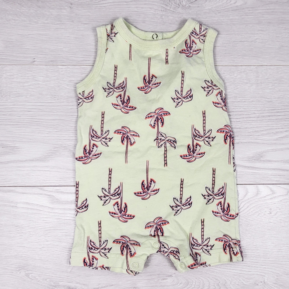 Joe tank romper with palm trees. Size 3-6 months