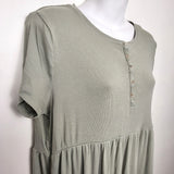 H and M green ribbed pelum maternity top. Size medium
