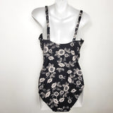 Ripe Maternity black floral print maternity one piece swimsuit. Size Large