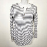 H and M striped Henley style maternity top. Size large
