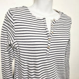 H and M striped Henley style maternity top. Size large