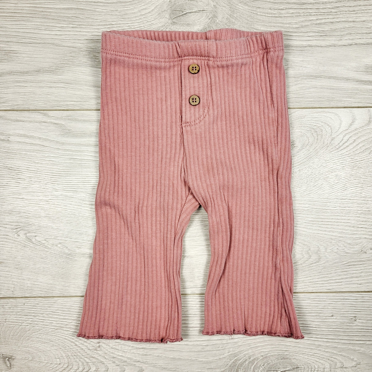 Mayoral pink ribbed flared pants. Size 6 months