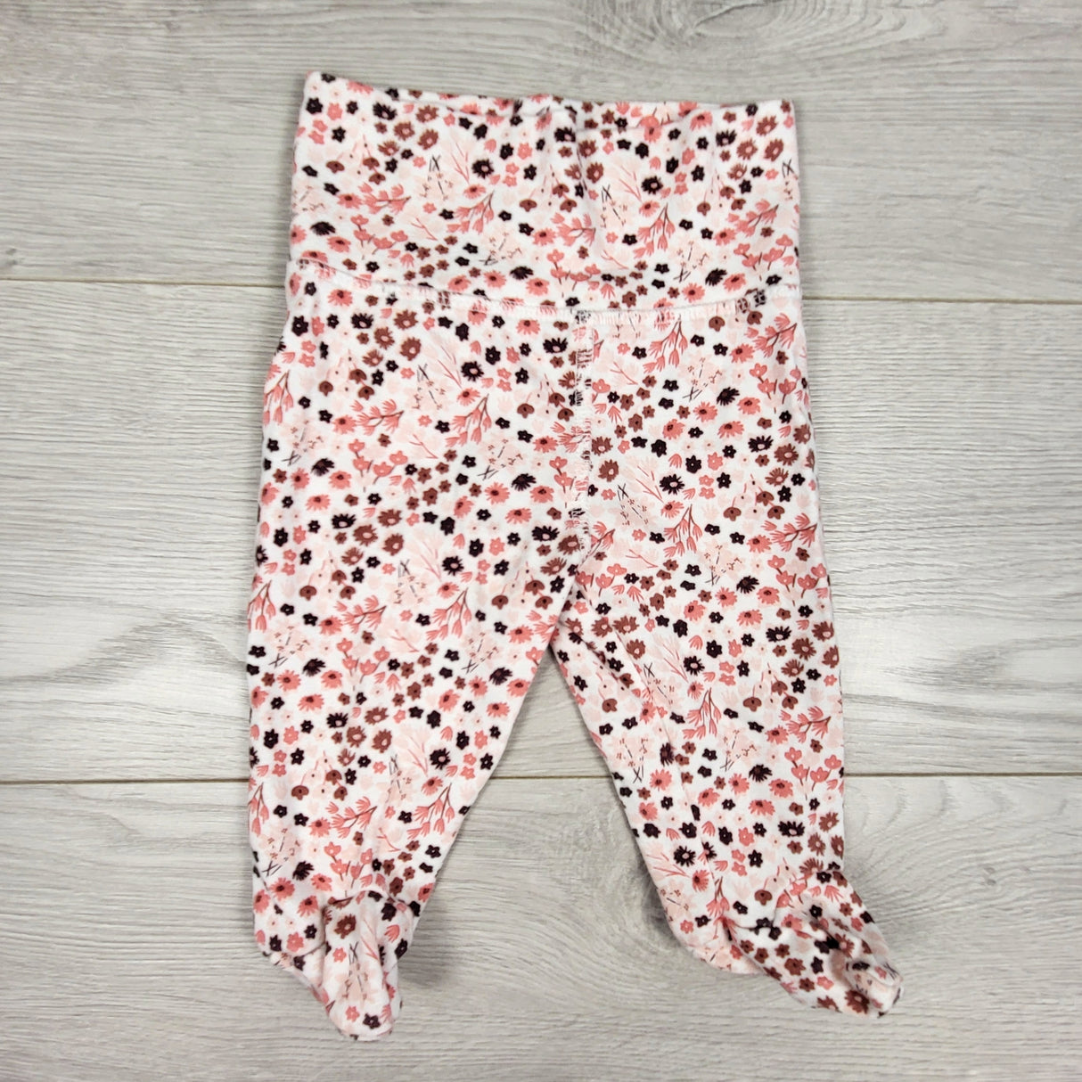 George pink floral print footed pants. Size 0-3 months
