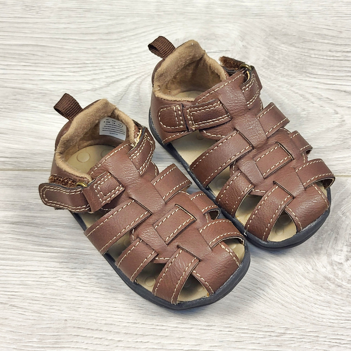 Carters brown fisherman sandals. Size 2.5 (infant)