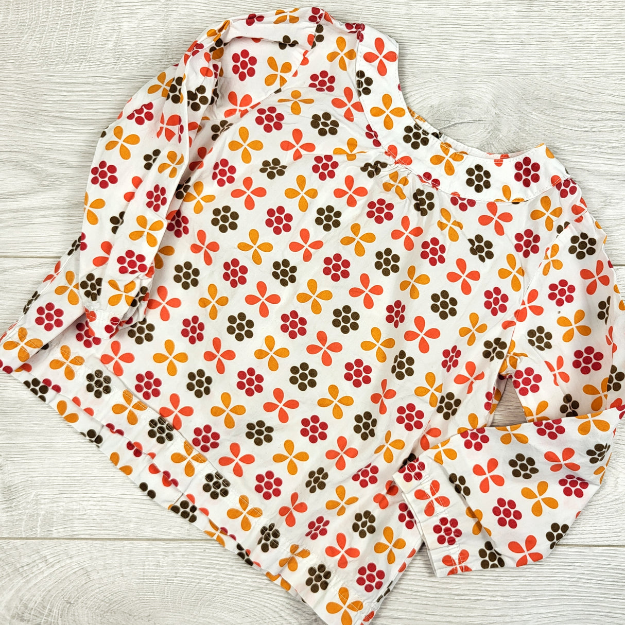 Joe white blouse with flowers. Size 18-24 months