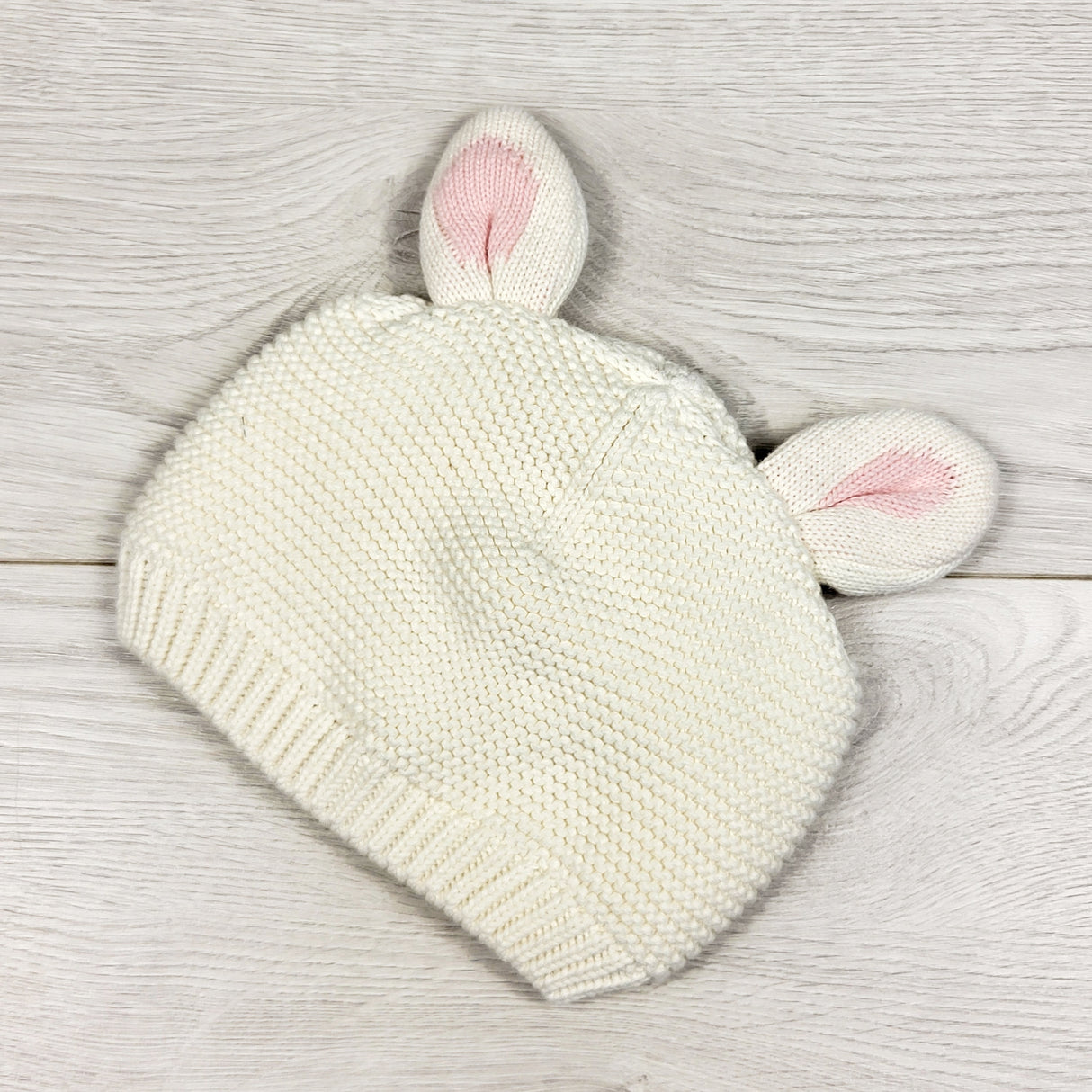 Carters white bunny ears hat. Size 12-24 months
