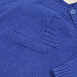 Joe blue sweater with embossed sailboat. Size 6-12 months