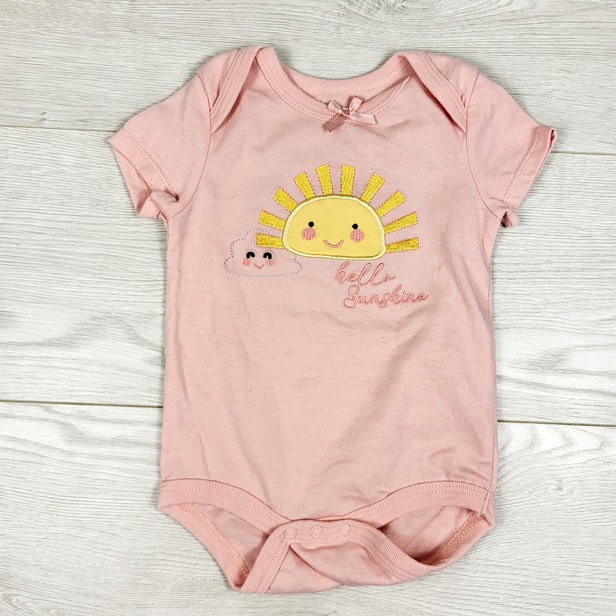 Sterling Baby pink bodysuit with sun. Size 12 months