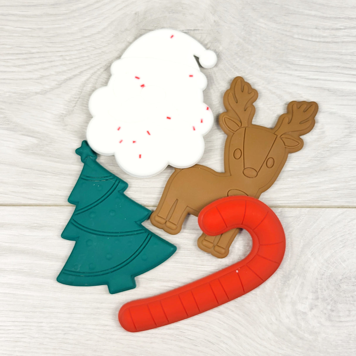 Lot of holiday themed silicone teethers