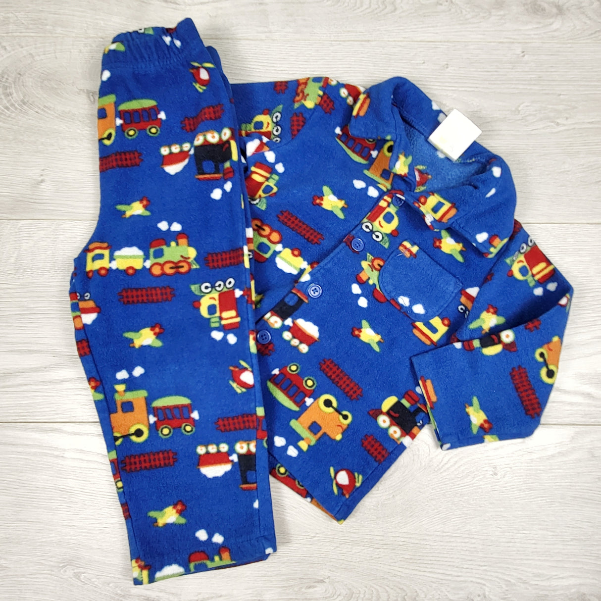Cherokee blue sleep 2pc train PJs. Size 18-24 months