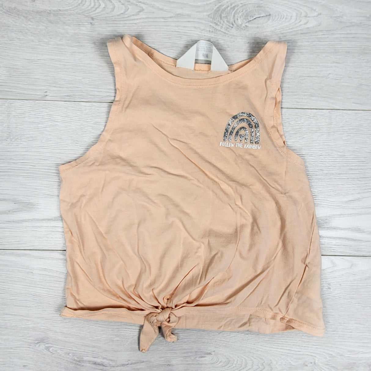 H and M peach tank top with rainbow. Size 9/10