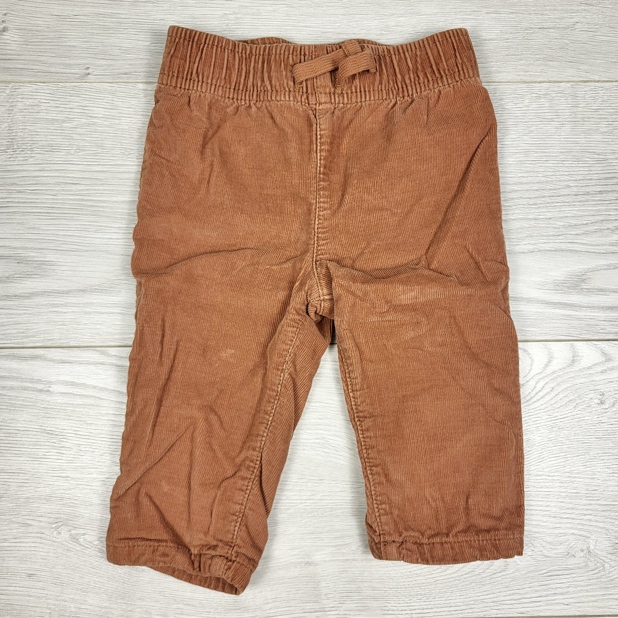 Joe tan jersey lined corduroy pants. Size 6-12 months