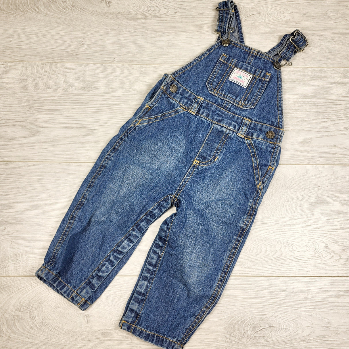 Carters denim overalls. Size 12 months