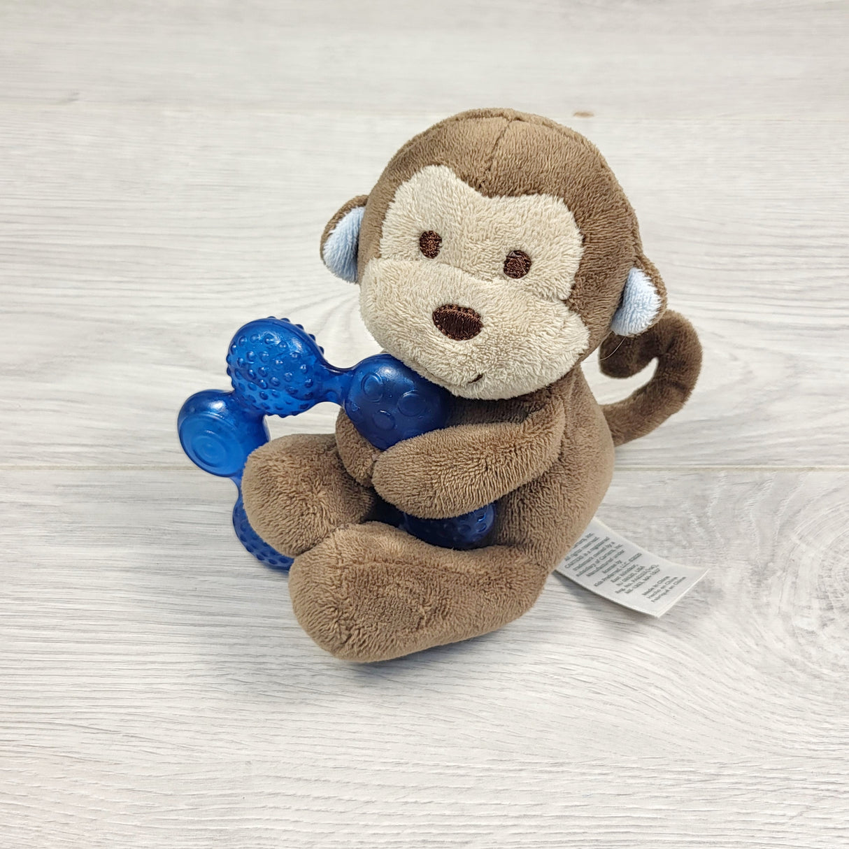 Plush monkey teething toy