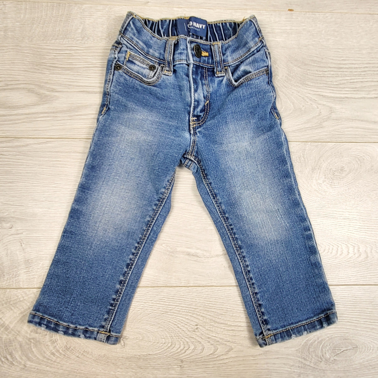 Old Navy straight leg jeans. Size 12-18 months