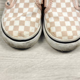 Vans pale pink checkered slip-on shoes. Size 6 (toddler)