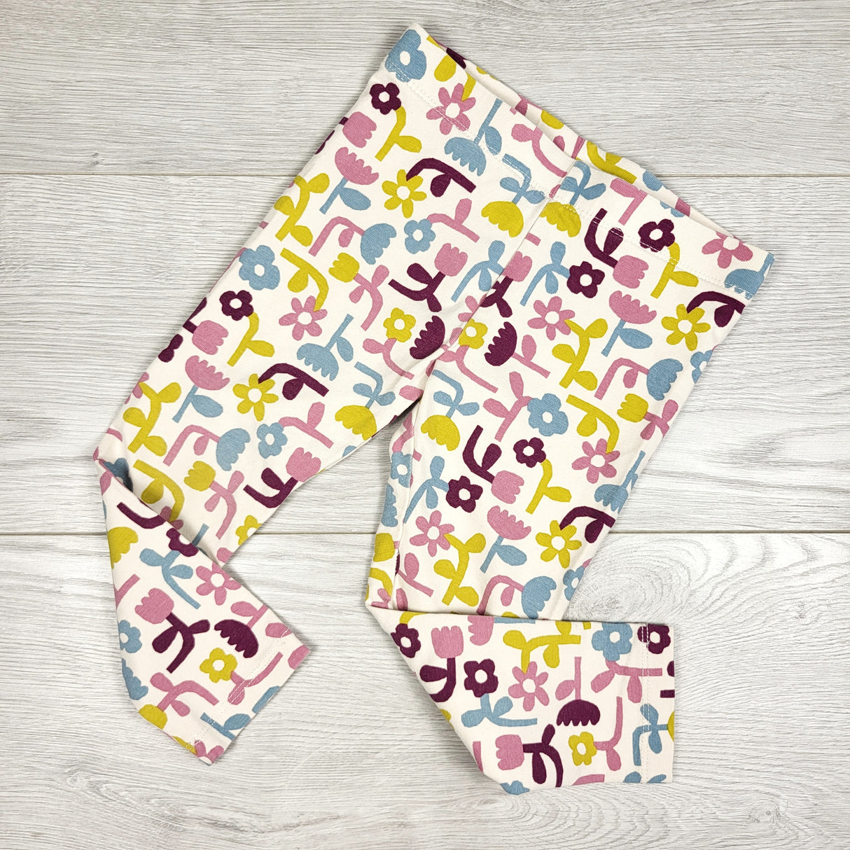Joe beige floral print leggings. Size 2T
