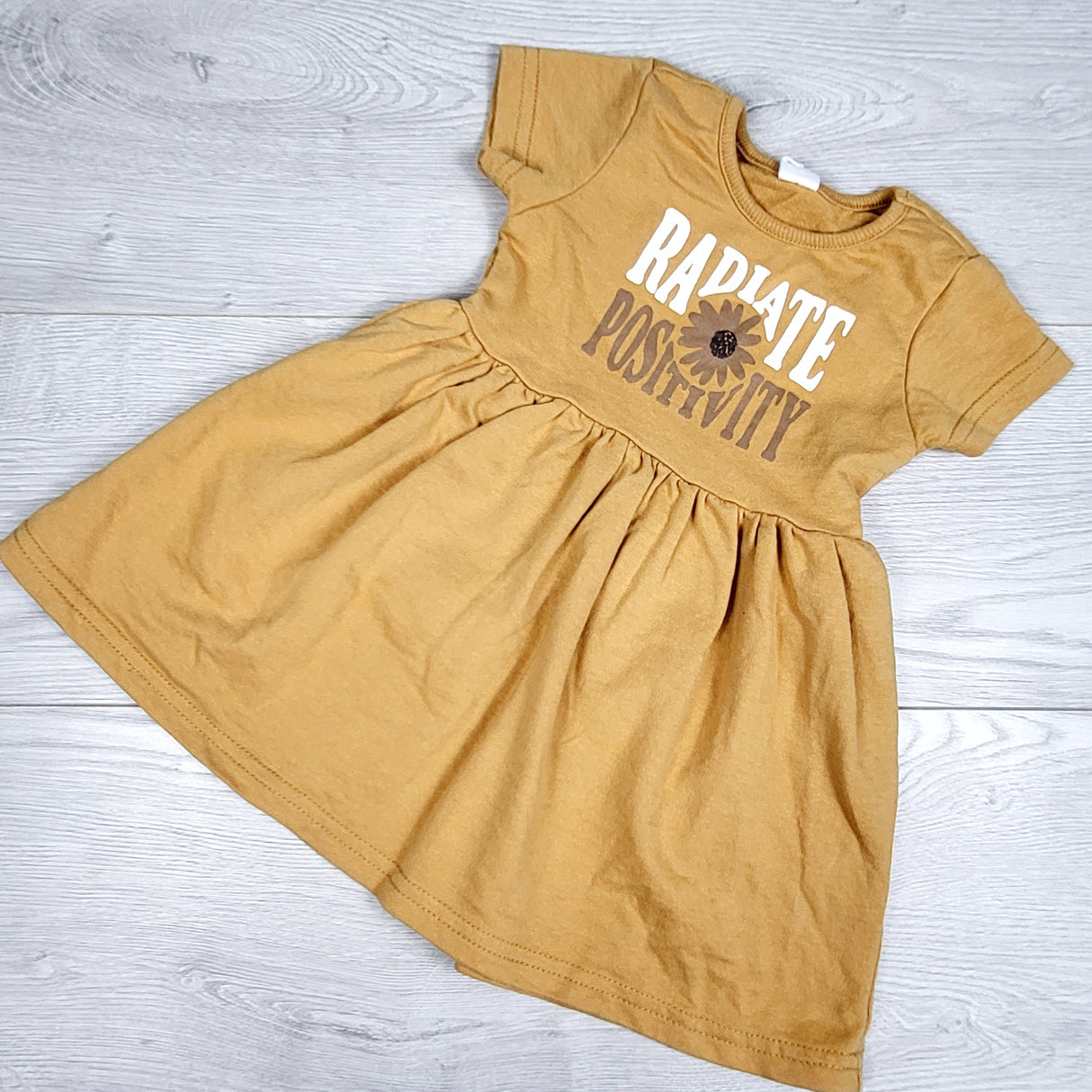 PL Baby golden yellow "Radiate Positivity" dress. Size 18 months