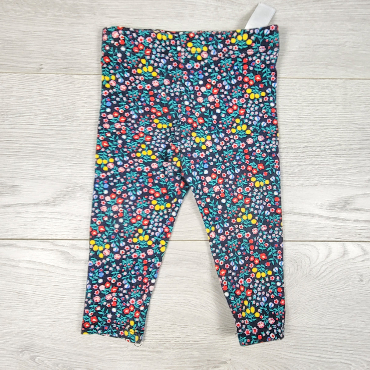 Joe navy floral print leggings. Size 6-12 months