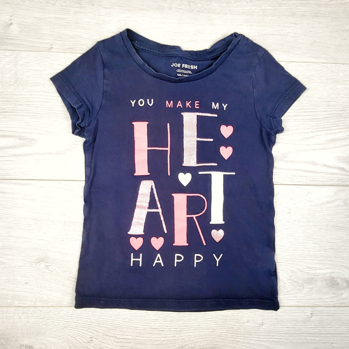 Joe navy "You Make My Heart Happy" t-shirt. Size 6