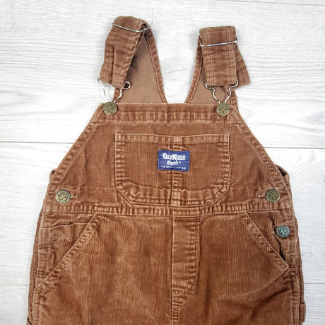 Vintage 1992 Oshkosh Vestbak corduroy overalls. Approx 2T