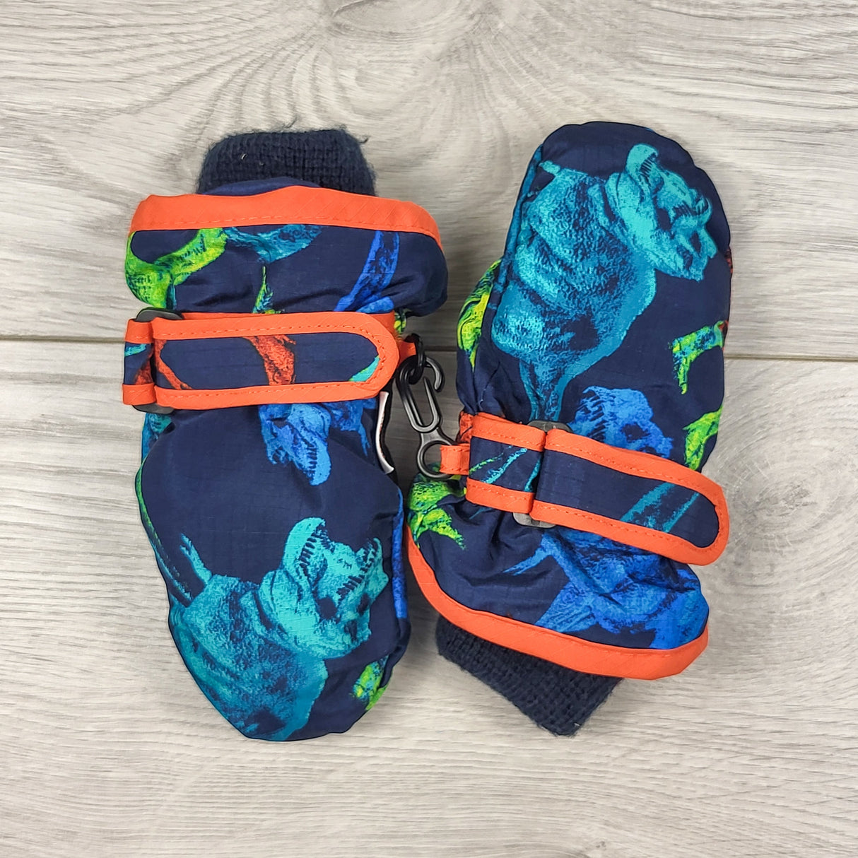 Children's Place navy mittens with dinosaurs. Size 12-24 months