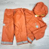 Kushie orange 2pc rain suit. Size 12 months
