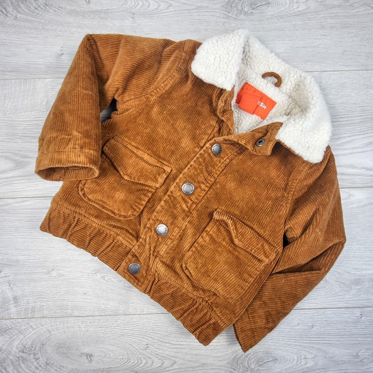 Joe tan sherpa lined corduroy jacket. Size 2T