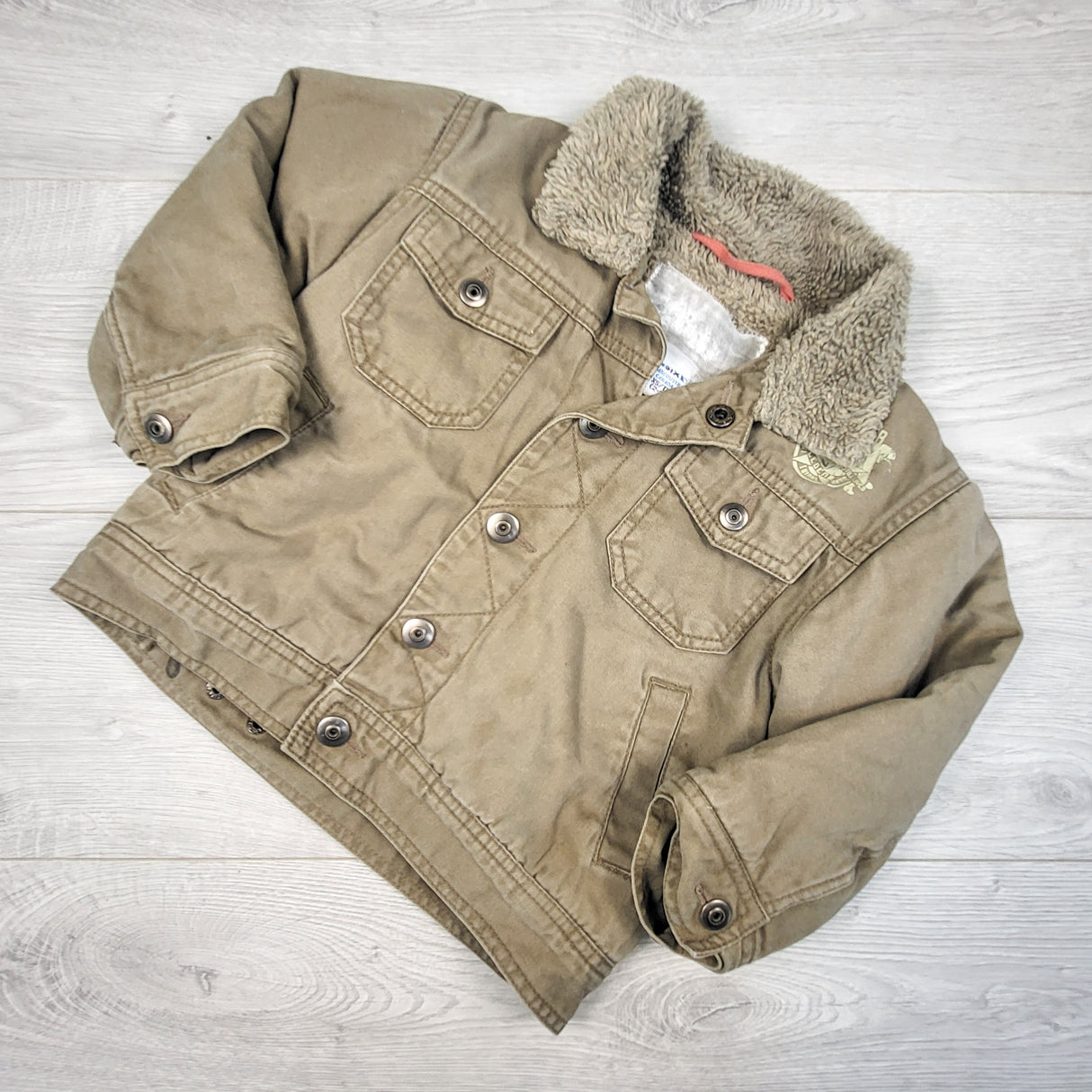 3SixT sherpa lined canvas jacket. Size 2/3T