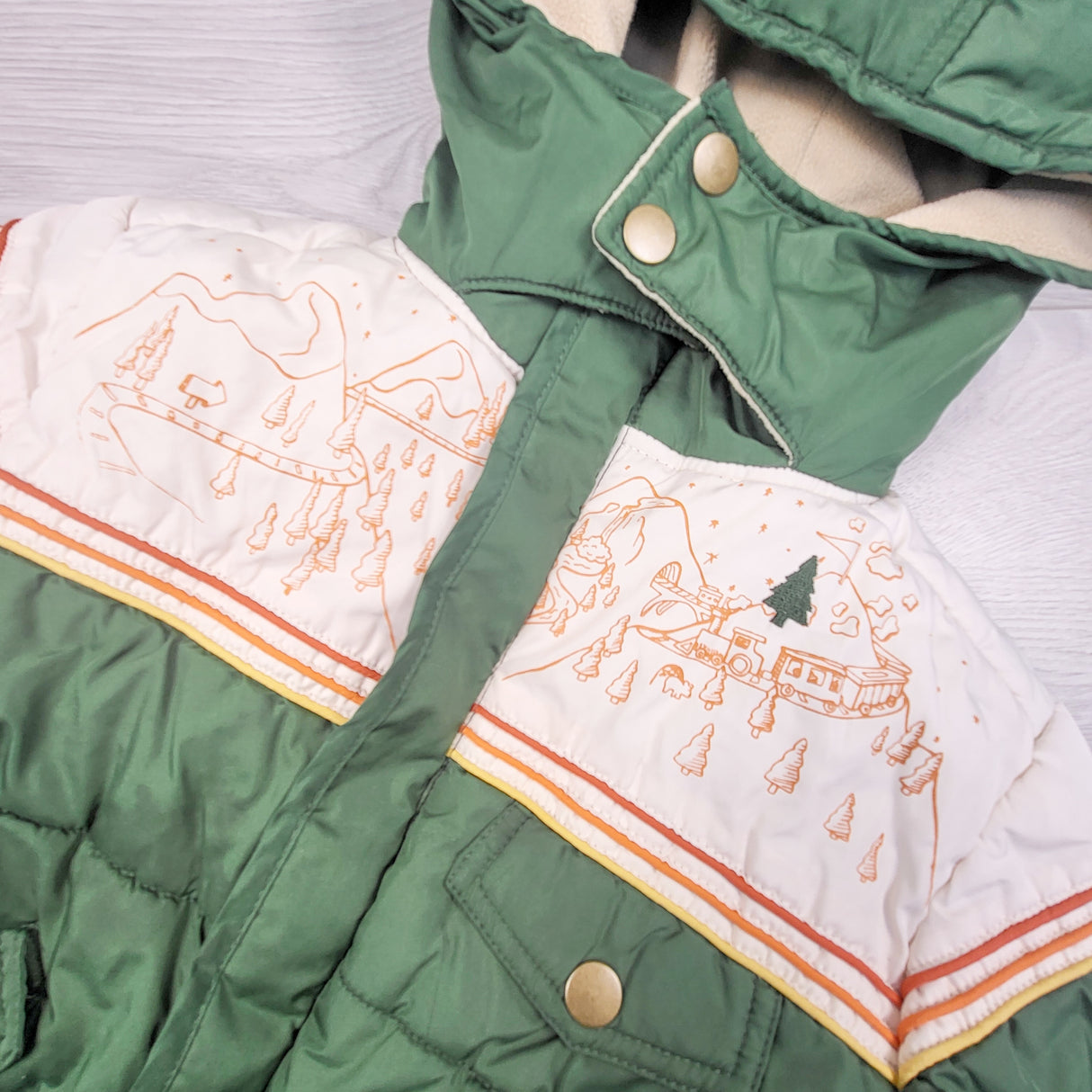 Joe fleece lined retro-style winter jacket. Size 1 Year
