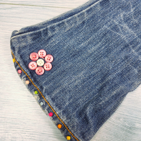Vintage Gap 2006 embroidered and embellished boot cut jeans. Size 18-24 months
