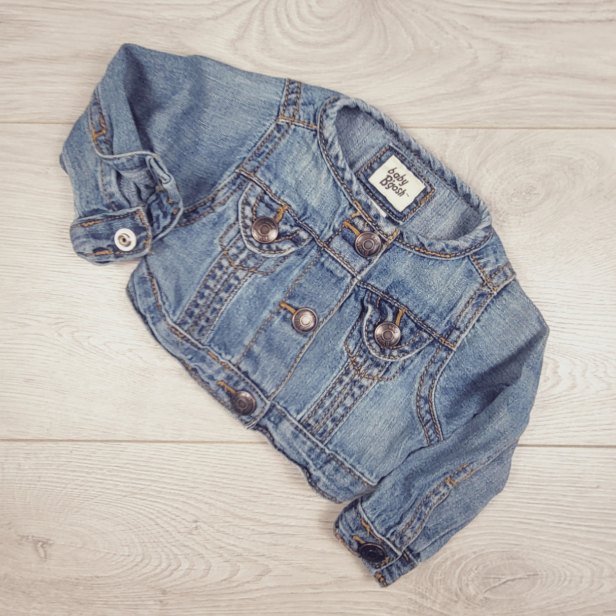 Baby B'gosh snap button jean jacket. Newborn size