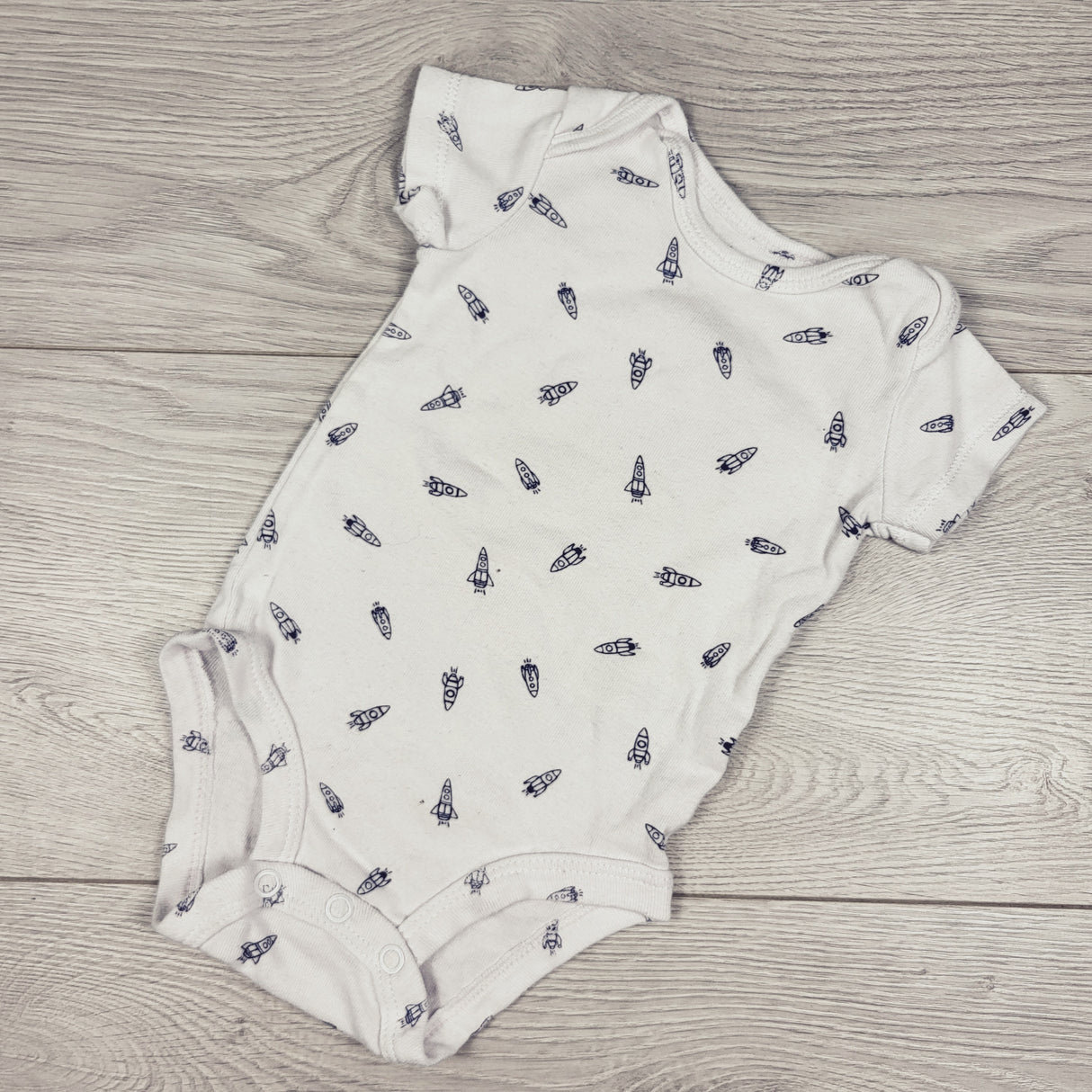 Carters white bodysuit with rockets. Size 3 months