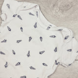 Carters white bodysuit with rockets. Size 3 months