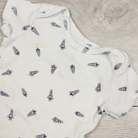 Carters white bodysuit with rockets. Size 3 months