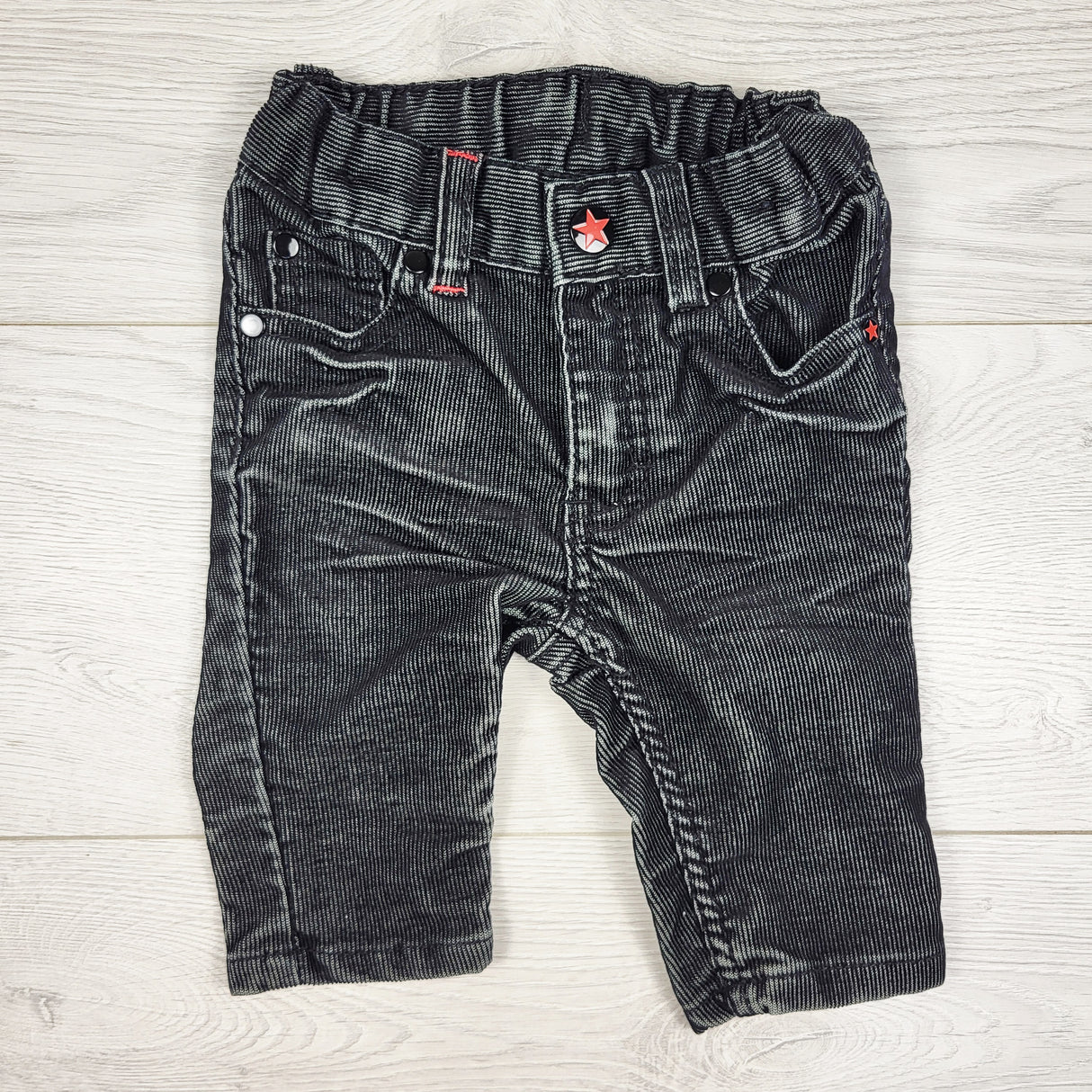 H and M ribbed denim look pants. Size 2-4 months