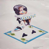 NEW - Creative Converting "Turning One - Boy" Pinwheel 1st Birthday High Chair Kit
