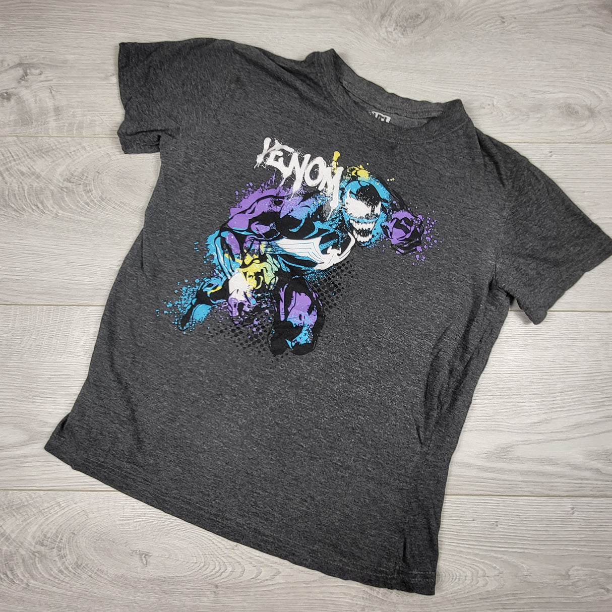 Marvel grey Venom t-shirt. Size 10/12