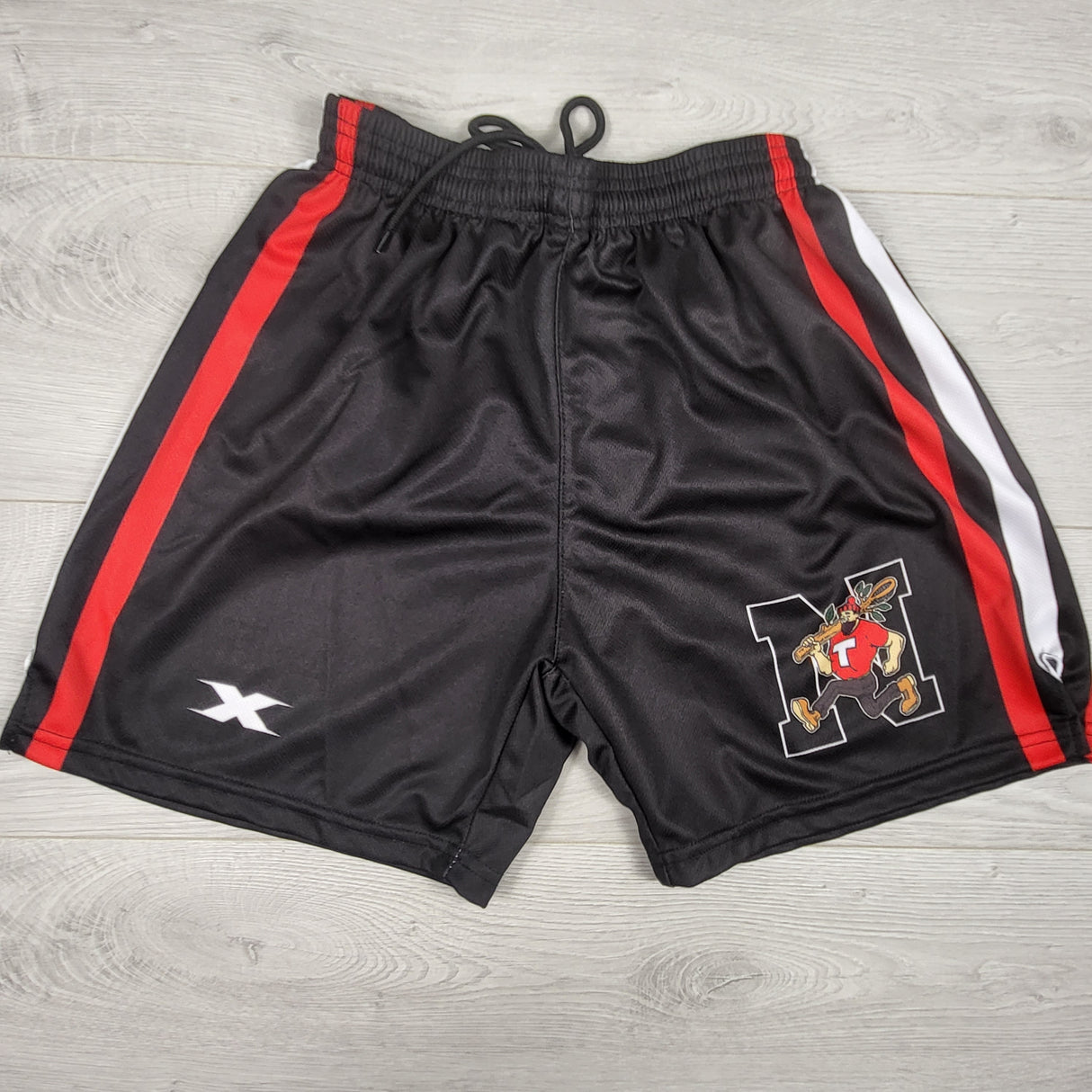 Black active lacrosse shorts. Size medium (8ish)
